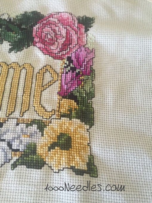 Welcome project Cross Stitch Close up of the right border 5/26/2016