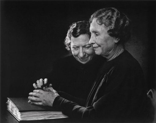 Helen Keller and Polly Thompson, 1948 by Yousuf Karsh